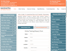 Tablet Screenshot of nakshatrasoftwaretraining.com